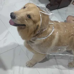 Jas Hujan Anjing / Dog Raincoat Untuk Hewan Hoodie Suit Transparan