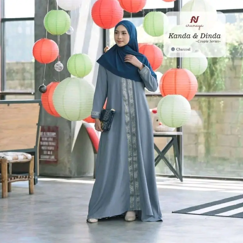 Gamis lebaran Abaya Dubai/Gamis Maxi Jumbo Abaya Renda FF Kekinian/Gamis mewah saudi abaya premium 8