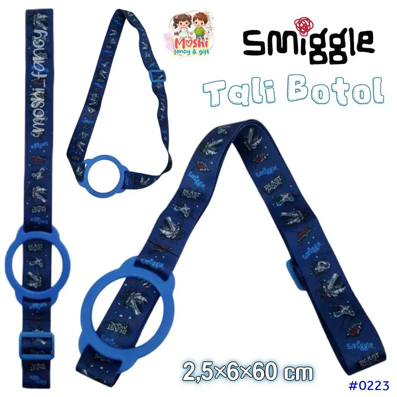 Tali Botol Smiggle Strap Panjang / Tali Botol Selempang Anak / Tali Tempat Minum Anak 7