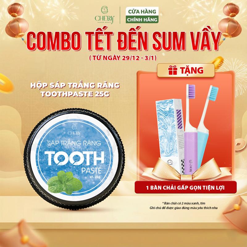 CD06 KEM TRẮNG RĂNG DẠNG SÁP Tooth Paste 25g Tặng Kèm Thang Đo - Trắng Răng Thơm Miệng Giảm Mùi Hôi Miệng sản phẩm đơn làm trắng Nữ