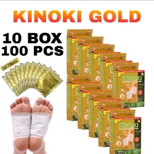 PROMO 10 BOX KINOKI 100 PADS KINOKI MASKER KAKI DETOX TUBUH MASKER KAKI KINOKI