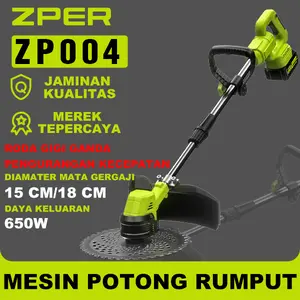 ZPER Mesin Potong Rumput Pemotong Rumput Listrik Pemangkas Rumput dengan Baterai Li-ion ZP003 alat pemotong rumput alat pemotong rumput alat pemotongan rumput gergaji mesin bensin mesin babat mesin potong besi