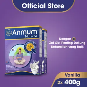 [PROMO 2 PCS] Anmum Materna Susu Bubuk Vanila 400g - Susu Ibu Hamil / Perawatan Ibu Hamil / Persiapan Booster atau Pelancar ASI