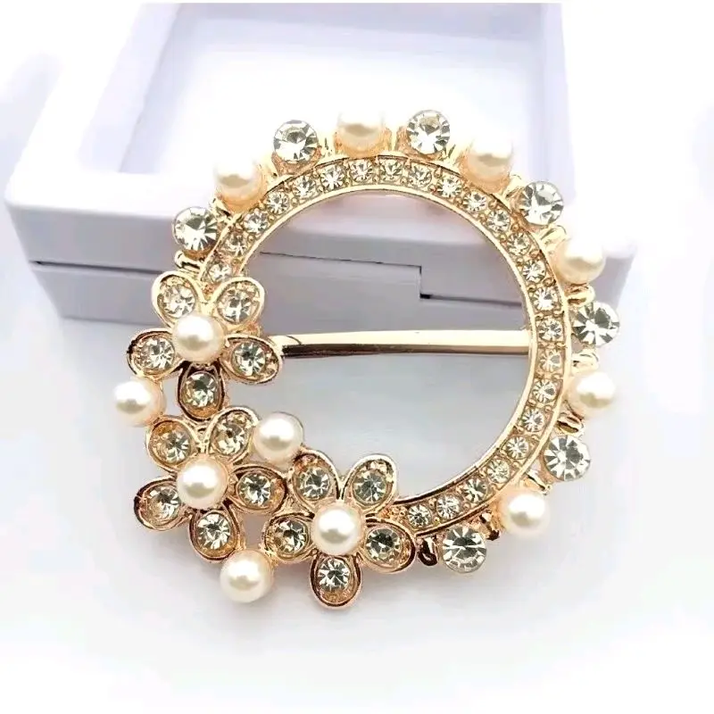 (Bros Ring 2 in 1) Buckle 2 in 1 Ring Hijab Gesper Multifungsi / Ring Rok Lilit / Ring Syal / Ring Kerudung / Pin Hijab / Bros Cincin / Bros Hijab / Bros Mutiara / Bross Brooch BRG 1