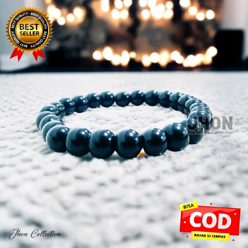 Gelang Black Onyx Untuk Pria dan Wanita | Aesthetic Bracelet | Gelang Trendy | Jhon Store Collection kupu 1