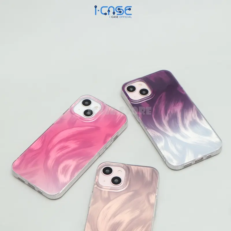 Aurora Hologram Feather Case for iPhone X XR XSMAX 11 12 13 14 15 16 Pro Plus Pro Max 1