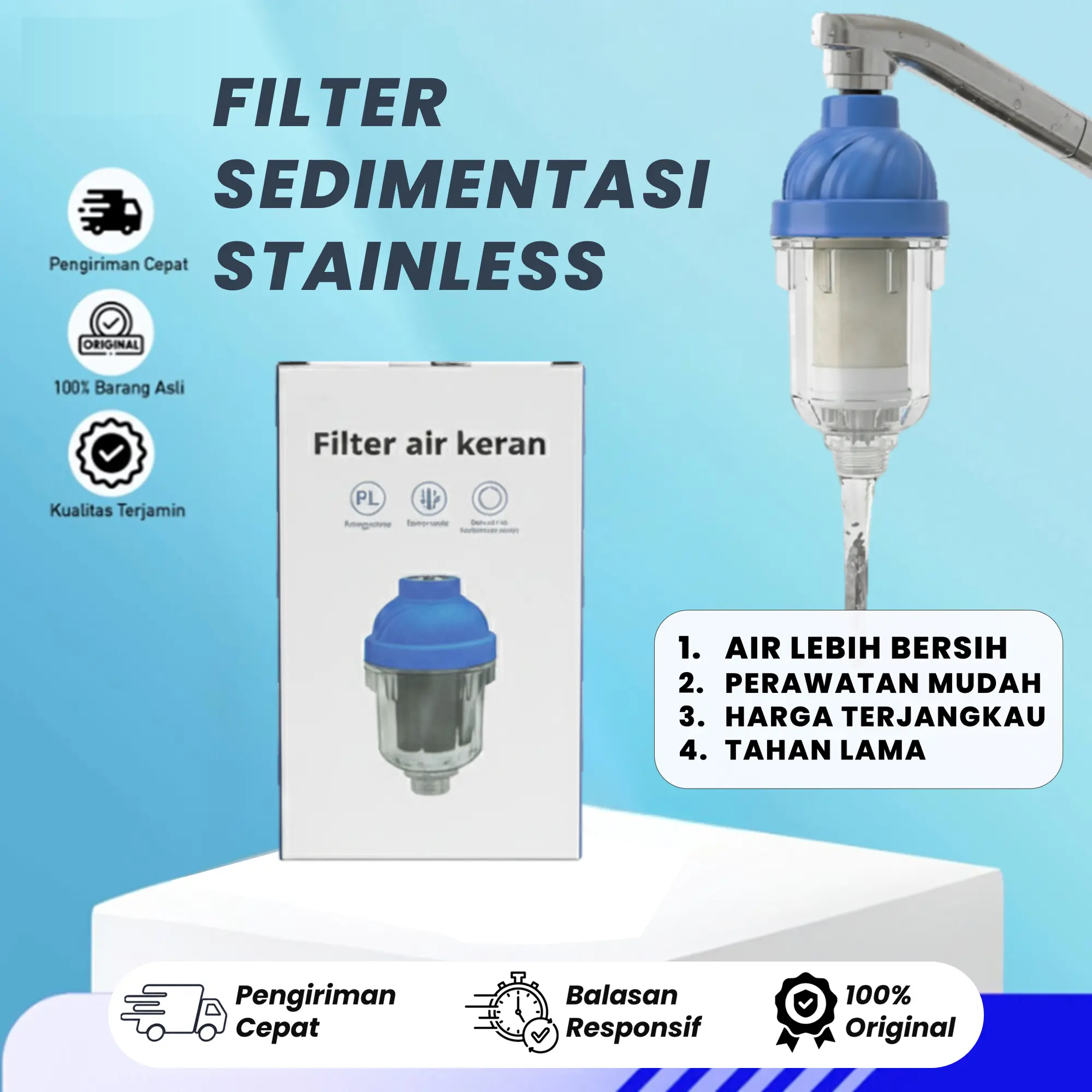 Filter air keran universal mesin cuci shower dll water purifier