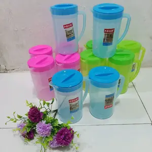 12Pcs Teko Mini Jug Polin Water Grosir Teko Mini Ready Stok Siap Kirim Tinggi 19cm Diameter 10cm Kapasitas 1,4 Liter Warna Cerah