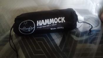 Product Review of HAMMOCK MATAHARI GOLD OUTDOOR ADVENTURE SIZE 245X145CM +2PCS TALI HAMMOCK Camping Gantung from y**i 0