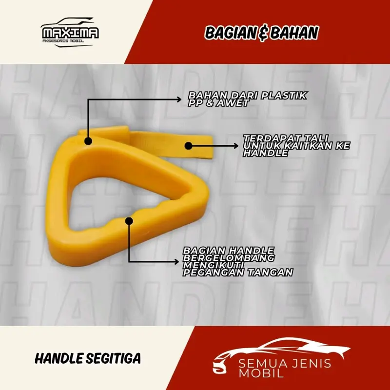 Pegangan Gantungan Segitiga Universal Handle Tangan Hand Grip High Quality Handle Grip Busway Universal Aksesoris Segitiga Bumper Belakang Aksesoris Segitiga Bumper Depan Injakan kaki Mobil box Truck Ijakan Kaki Permainan outdoor 1