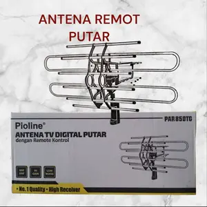 Pioline PAR850TG Antena Remot TV Digital Putar 360° Dilengkapi Boster Kabel 10M & Remote Kontrol Kualitas SNI Model PL-850TG