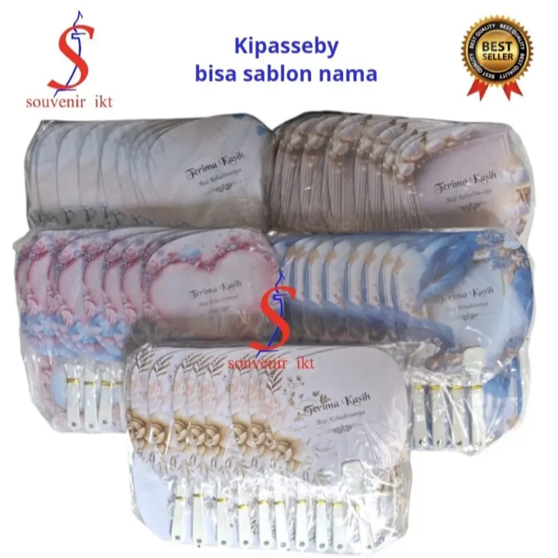 50 pcs Sauvenir pernikahan kipa saby motif cantik bisa sablon nama