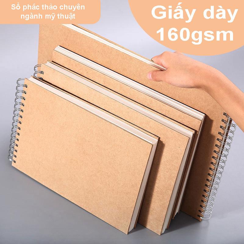 Sổ Vẽ Chuyên Nghiệp 160gsm - Giấy Dày Không Thấm Mực - Sketchbook A5 A4 8K 16K - 30 Tờ - Hàng Có Sẵn
