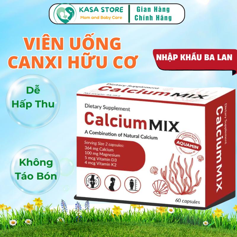 Viên uống Canxi Mix Hữu Cơ Từ Tảo Biển Đỏ - Bổ sung Caxi Cho Mẹ Bầu, Người Lớn, Nhập Khẩu Ba Lan