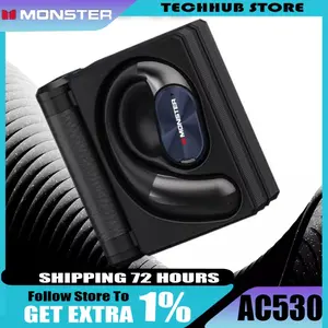 MONSTER AC530 Wireless Bluetooth Earphones Bone Conduction Ear Hanging Non In Ear Double Folding Sports Earphones Custom durable