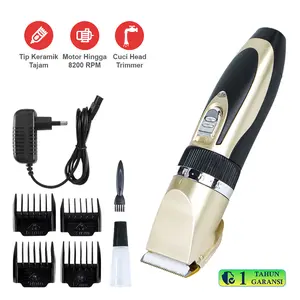 Alat Cukur Bulu Kucing Anjing Electric Pet Hair Clipper Rechargeable Grooming Hewan 4 Ukuran Sisir P2