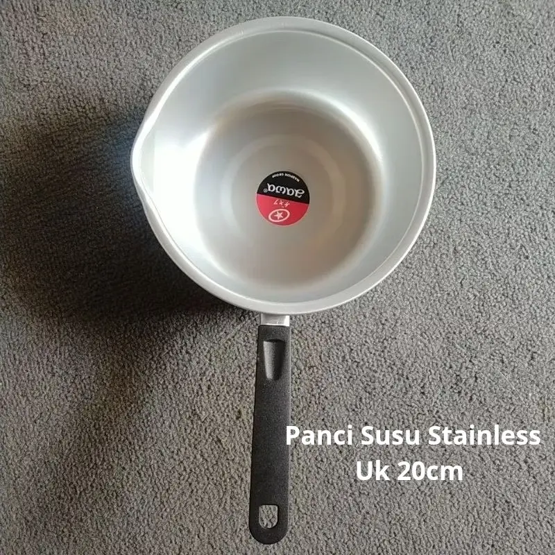 Panci Susu Jawa Uk 20cm Stainless Anti Karat