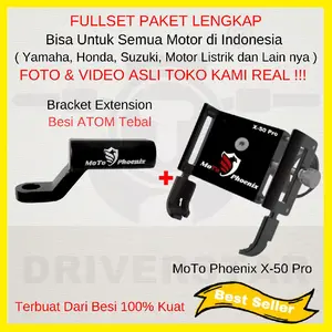 Holder Motor Stang DRIVERSTAR X-50 Pro Full Metal Body Universal Anti Guncangan - Besi