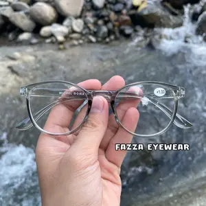 Kacamata Baca Lensa Dobel Untuk Baca Dan Jalan Frame Oval Plus 1.00 sd Plus 3.00 Pria Wanita Box