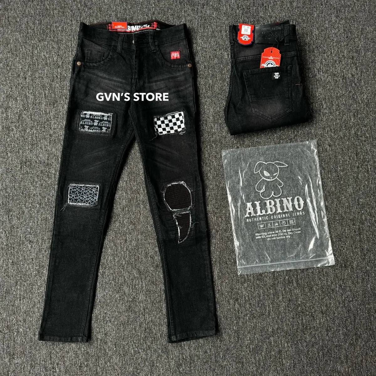 celana jeans pria r2 brang albino original Slim-fitting Hitam Santai strech bahan melar Denim Lembut Panjang Tebal Distro Slimfit Nyaman Stretch Skinny denim outfit