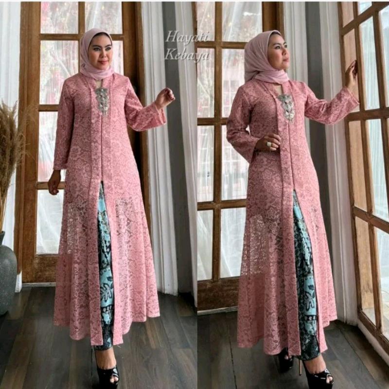(COD)Kebaya hayati//Kebaya floy panjang//Kebaya pesta terbaru//kebaya modern 3