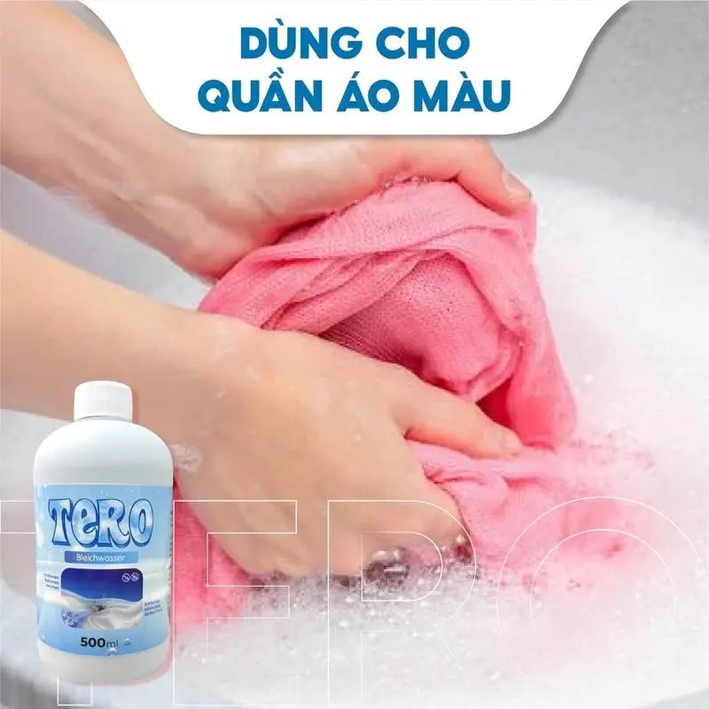 Tẩy Trắng, Tẩy Mốc, Tẩy Ố Bẩn quần áo Tero 500ml - Công nghệ sinh học an toàn cho da, không hư hại vải 1