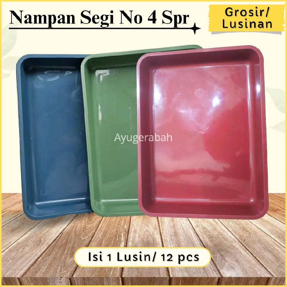 (12 PCS) NAMPAN SEGI/ NAMPAN PLASTIK KOTAK/ BAKI SERBAGUNA