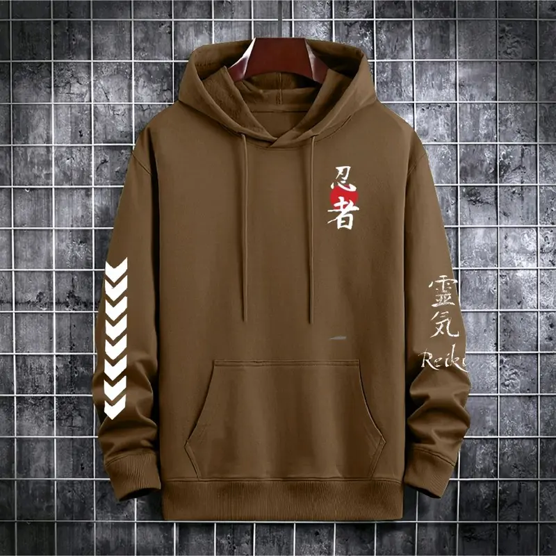 sweater hoodie REIKI kekinian putih abu Hitam pria wanita dewasa tersedia pilihan warna dan ukuran besar jumbo oversize Keren Distributor 7
