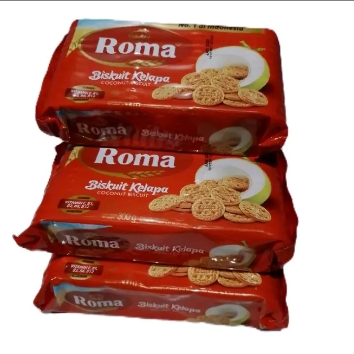 Paket isi 3 Roma kelapa biskuit @ 300g dengan vitamin B1 B2 B6 B12 Cookies Food