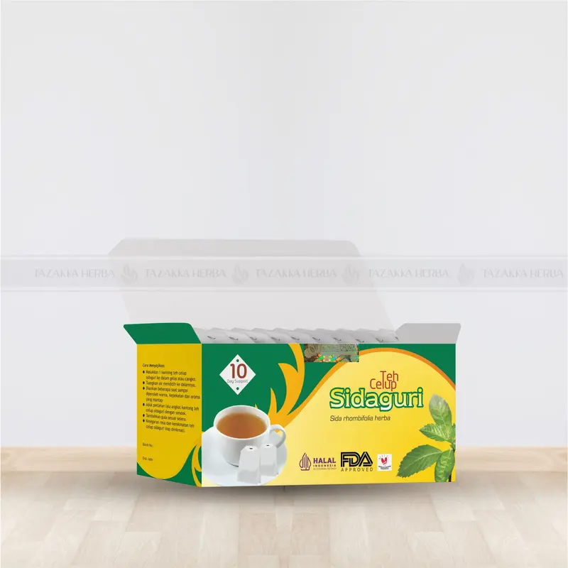 Tazakka Daun Sidaguri Kering Teh Asam Urat Dan Kolesterol Tinggi Isi 20 Kantung Celup Herbal Tea Bag Minuman Air Jahe Greentea 3