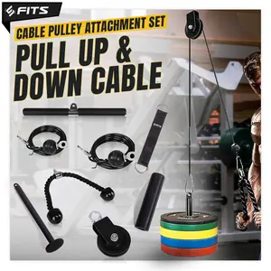 FITS Cable Pulley Attachment Set| Home Pull up & Down Cable | Tricep Bicep