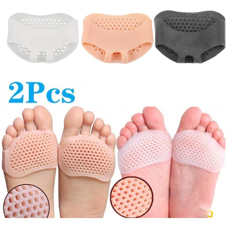 1 Pair Silicone Insoles for Shoes Gel Padded Breathable Forefoot Insoles for Heel Shoes Pad