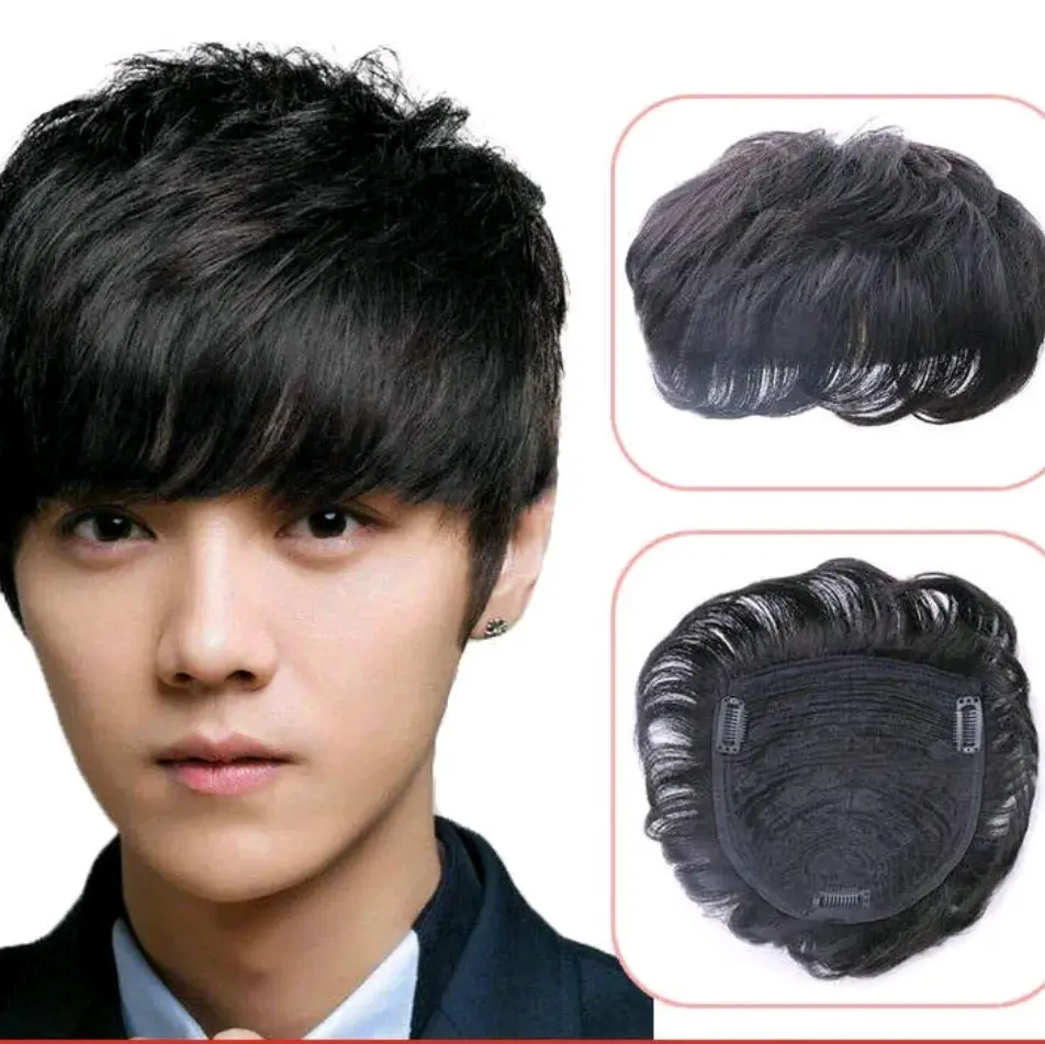Wig Rambut Palsu Pria Model Penutup botak atas