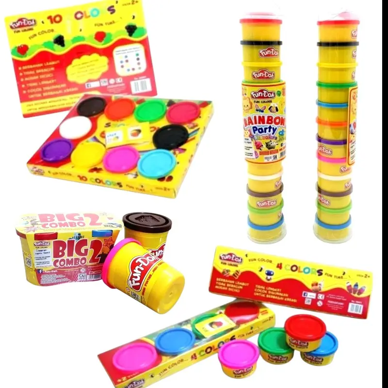 Mainan Anak Fundoh Refill Isi 12, 10, 4, 2 Mainan Lilin fundoh Edukatif Playdoh Edukasi Toys