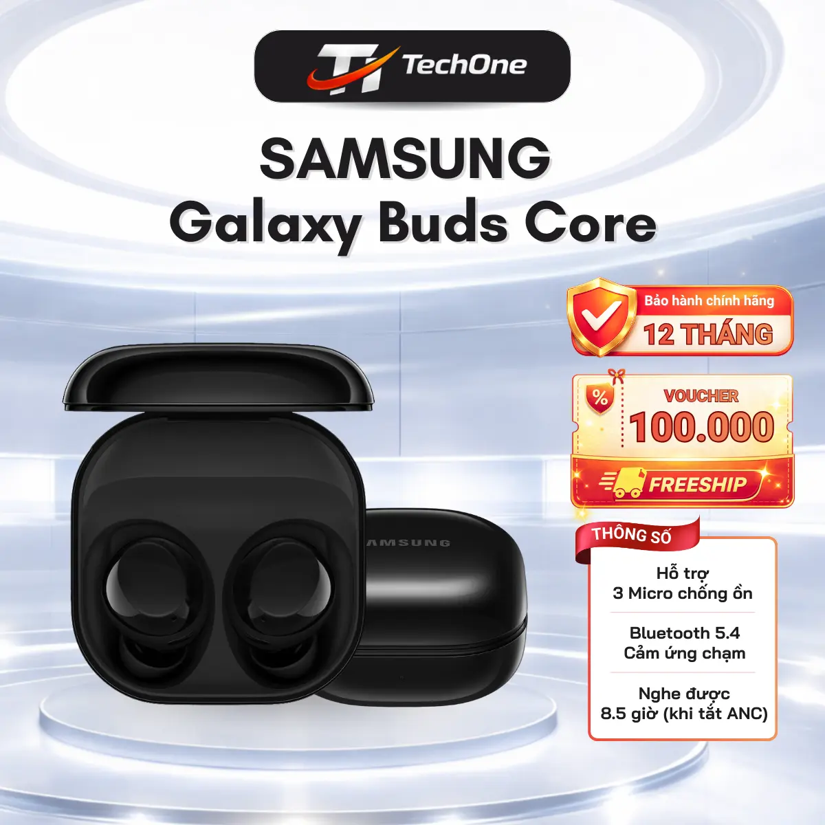 Tai nghe bluetooth Samsung Galaxy Buds Core - 3 Micro Chống Ồn - Hàng Chính Hãng | BigBuy360 - bigbuy360.vn