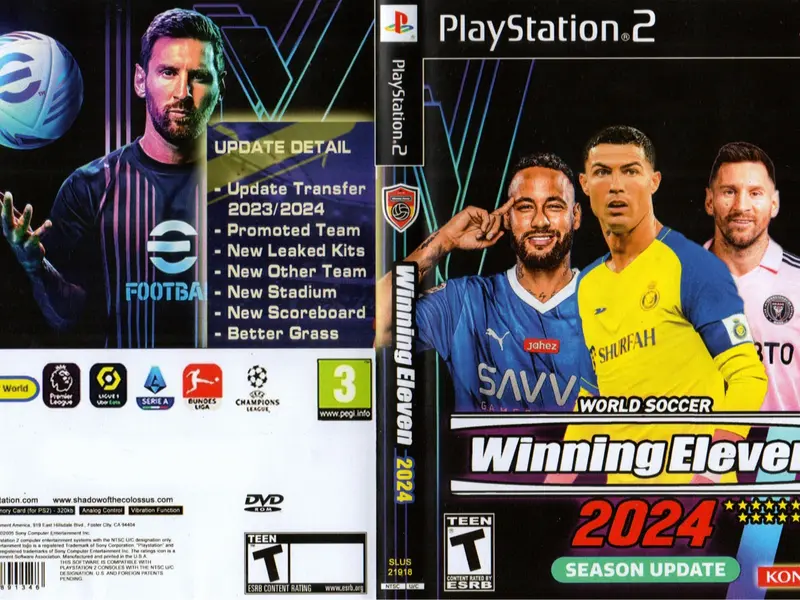 Kaset Game PS2 Winning Eleven 2024 CD/DVD 2