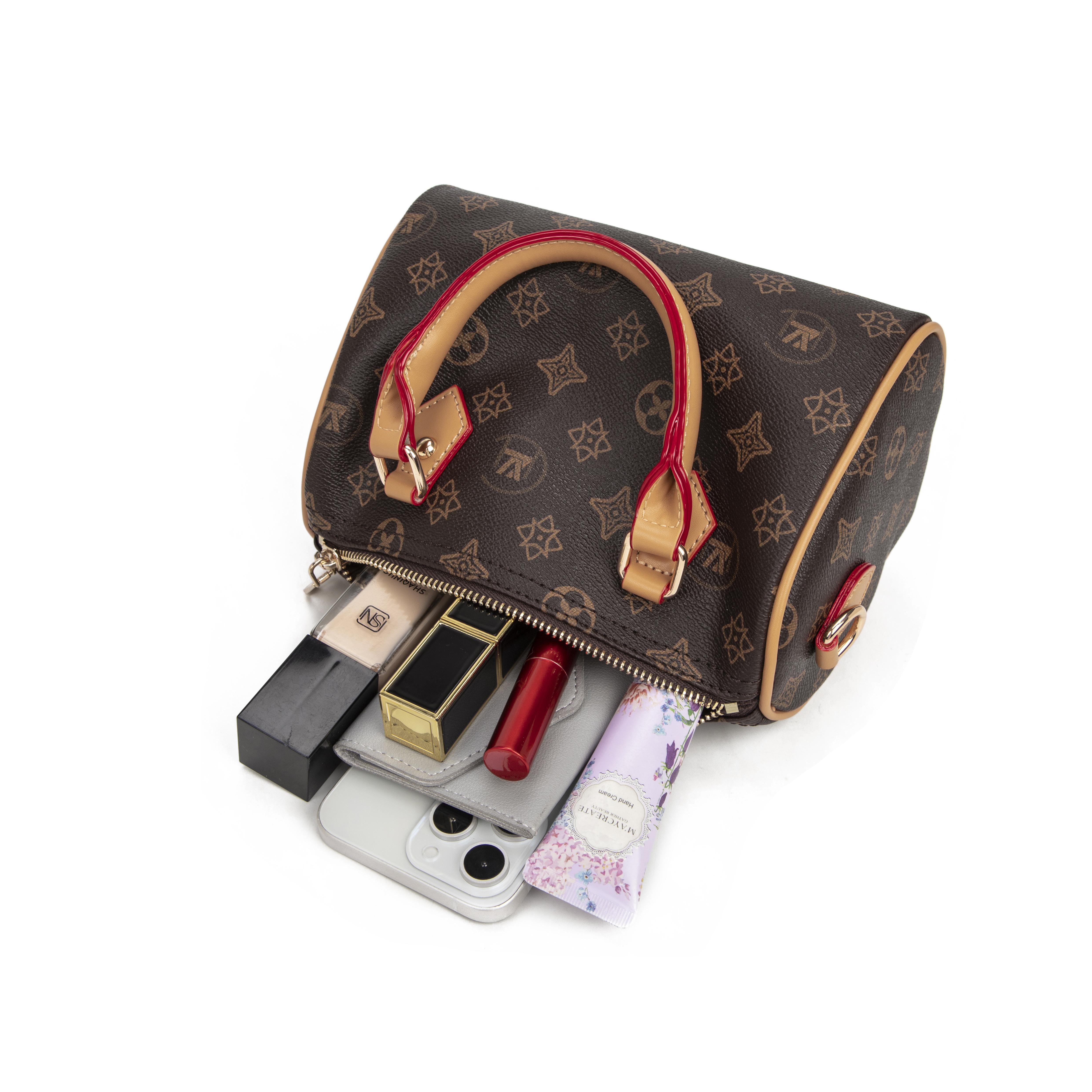 CHLV Tas Selempang Jinjing Top Handle Bag Wanita Speedy Medium Slingbag Hand Bag Casual Elegant Kulit Plastik #826