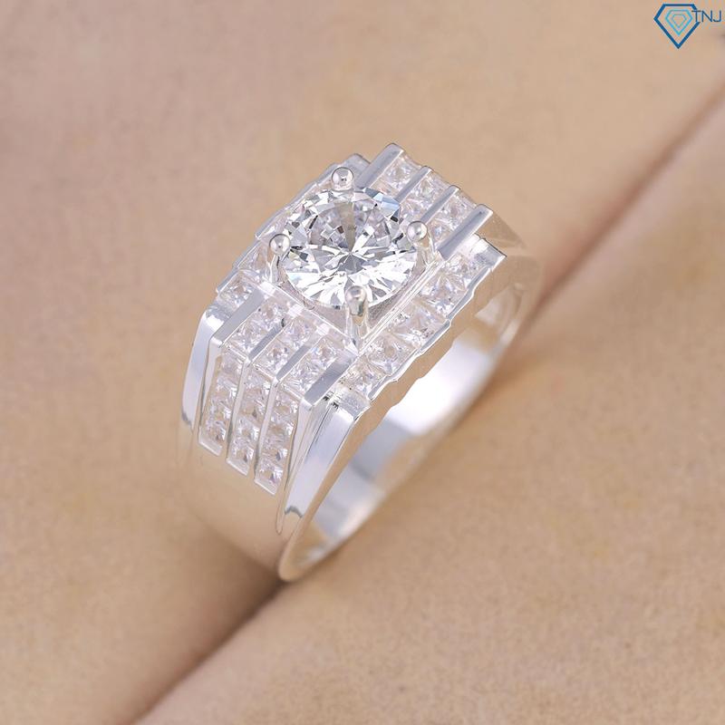 Nhẫn nam bạc bản vừa cao cấp NNA0853 - Trang Sức TNJ