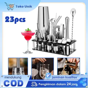 Shaker Bartender Set 23 In 1 Shaker Minuman Boston Shaker Paket Lengkap Cocktail Shaker Stainless