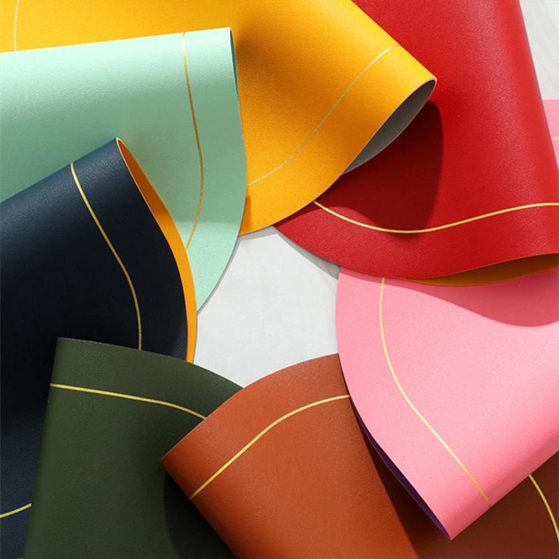 BB Placemat 2 Sisi Tatakan Meja Alas Piring Oval Kulit Leather 2 tone warna Anti Panas 2