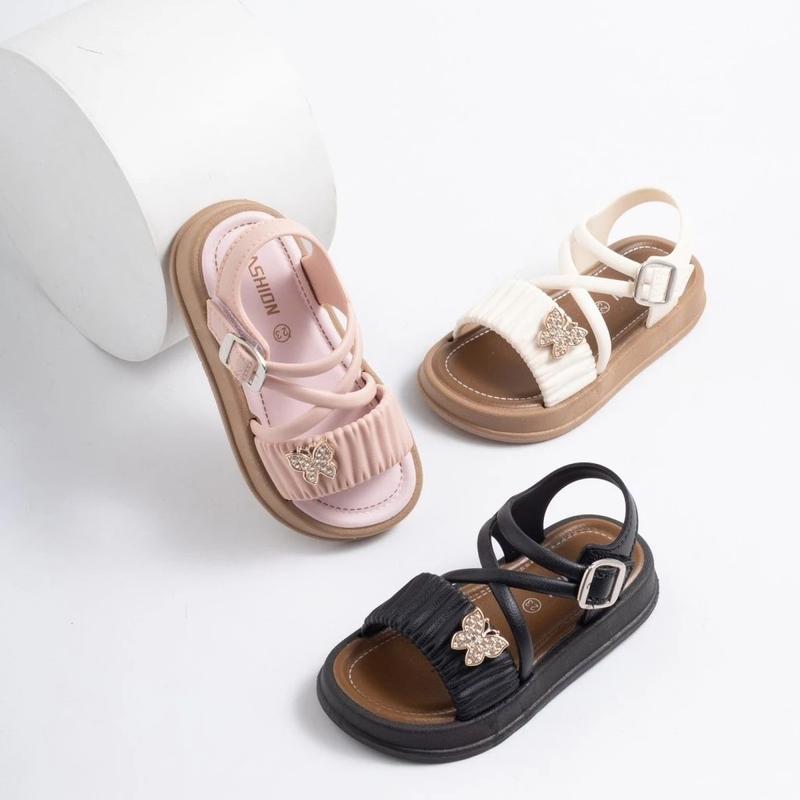 Dép sandal cho bé gái Đi học Đi chơi hoạ tiết ONG BƯỚM kute kiểu dáng thời trang