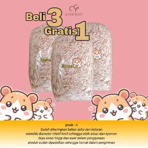 Beli 3 gratis 1 Serbuk Kayu Untuk Hamster Bersih Steril halus lembut serbuk kayu murah hamscu