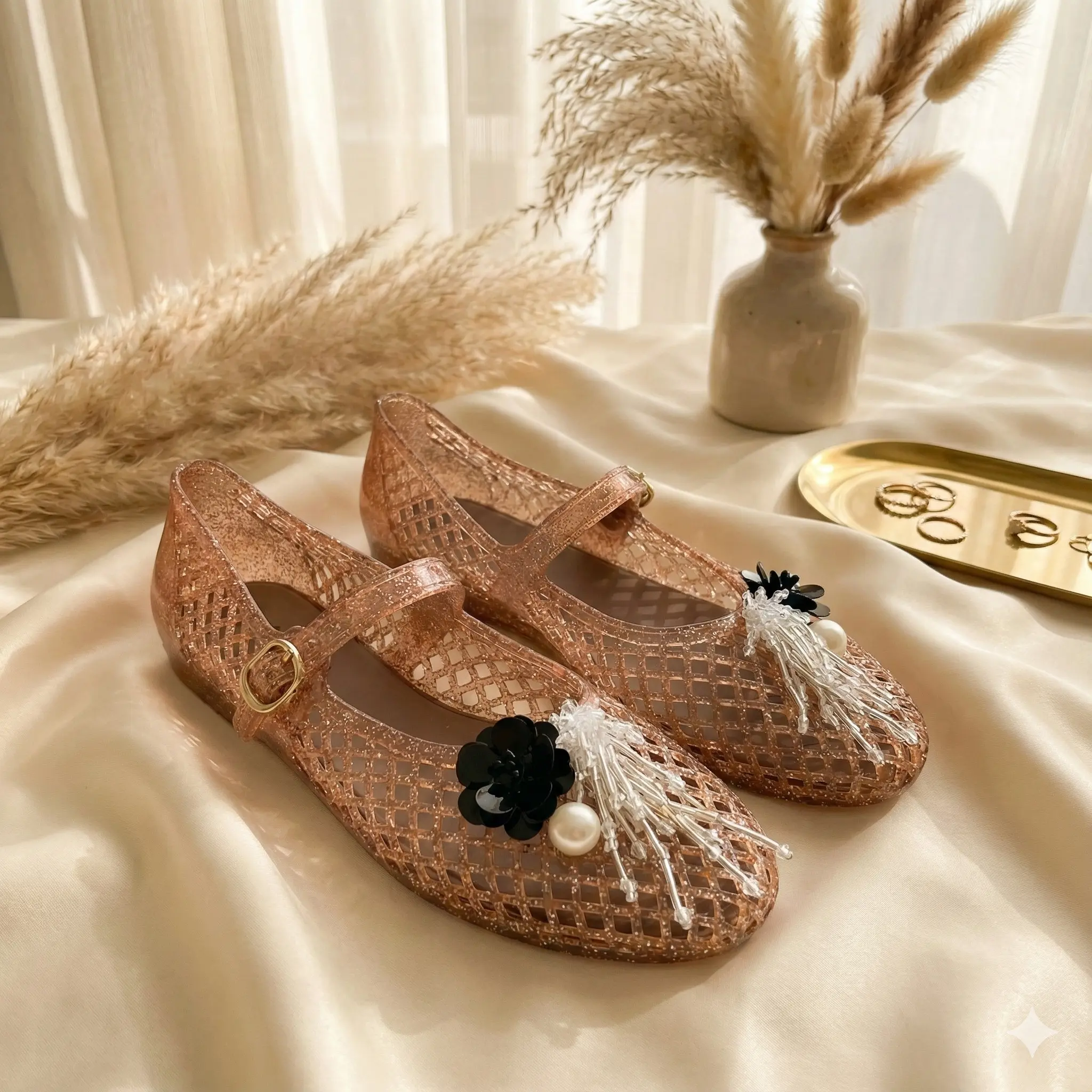 Zoey Glitter Chocolate+Snapbling Black