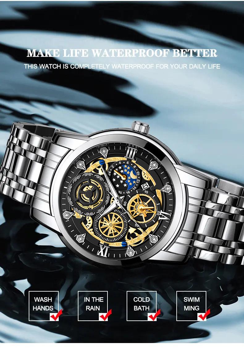 COD AIYISHI Jam Tangan Mewah Terbaru Tahan Air Men Watch Kalender Aktif BISA COD-2369