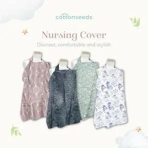 Cottonseeds Nursing Cover Apron Menyusui Bayi Full Motif Bahan Katun Nyaman & Aman - Kain Penutup Ibu Menyusui ASI