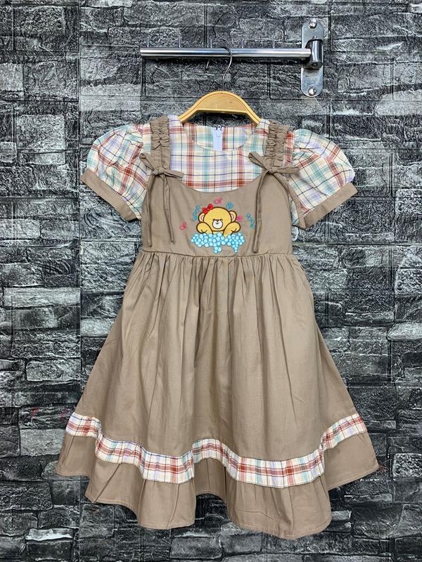 Nikita - 1905 Dress Anak 3 - 10 Tahun Dress Motif Kotak Tali Serut Pundak 3