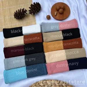 CIPUT RAJUT / INNER RAJUT / BANDANA RAJUT SALUR PREMIUM 2 WARNA Kerudung