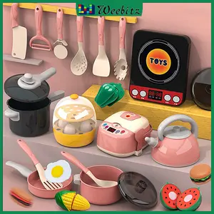 Weebitz 102 Pcs Mainan Dapur Simulasi / Mainan Memasak Dapur / Mainan Masakan / Mainan Buah Potong Dapur