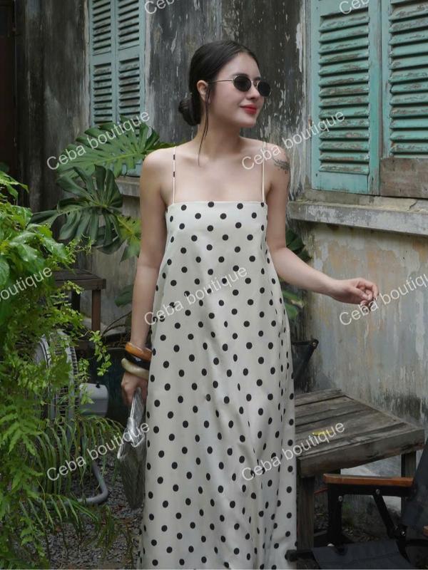  Đầm Suông Nữ 2 dây In Họa Tiết CEBA BOUTIQUE Nữ Women Cotton Dress D55 