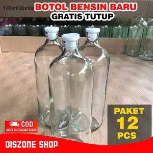 botol bensin 1 liter PAKET 12 PCS